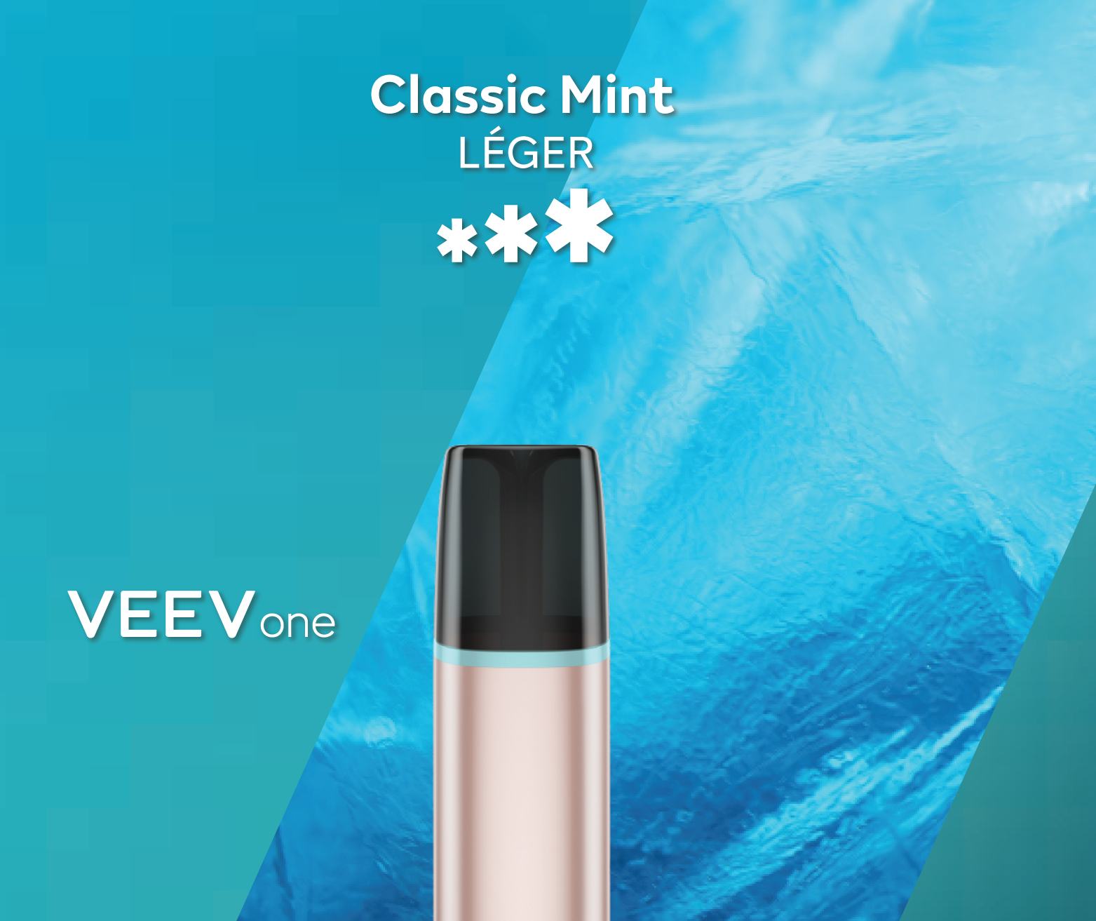 Un appareil à capsule VEEV ONE en saveur Classic Mint.